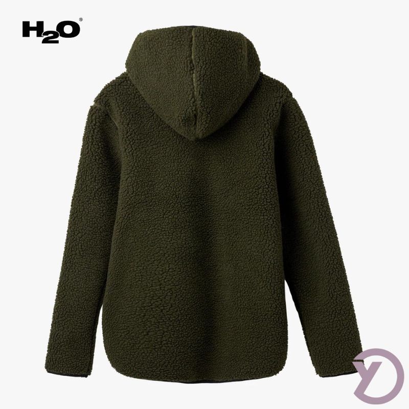 Langli Hooded Pile Jacket army fra H2O