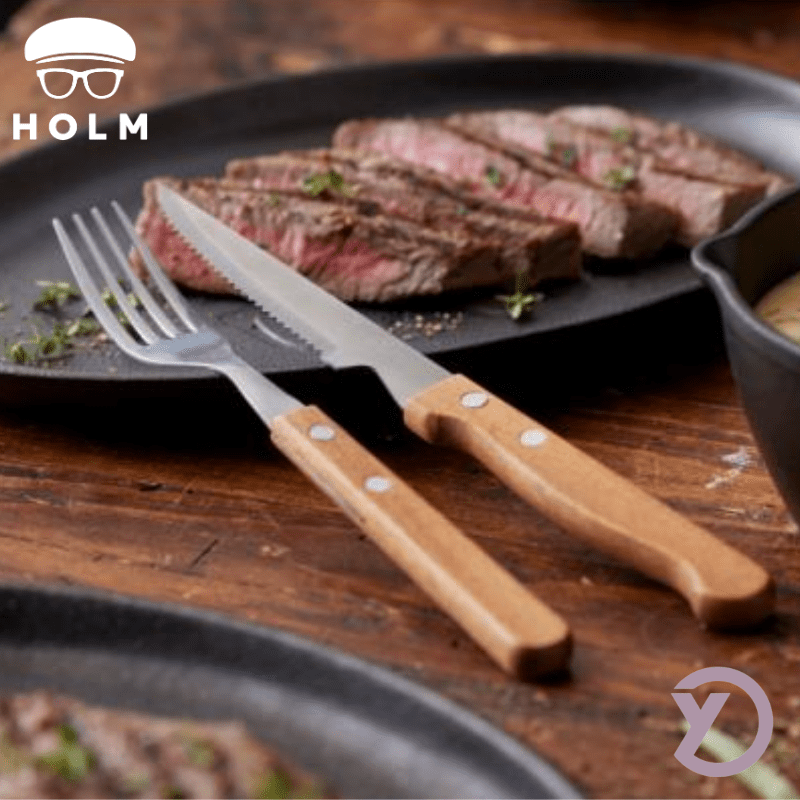 Steakbestik m. Akaciegreb 16 dele fra HOLM