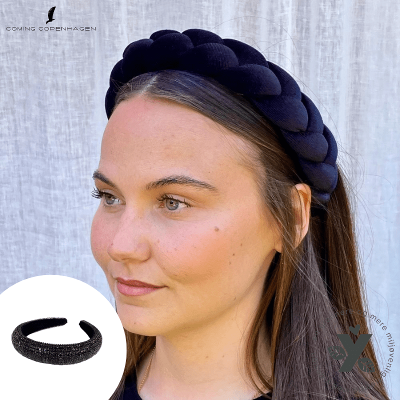 Celeste Rhinestone Headband & Belle Headband Black Dimond