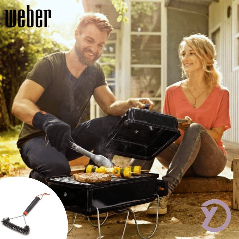 Weber Go-anywhere Kulgrill & Grillbørste