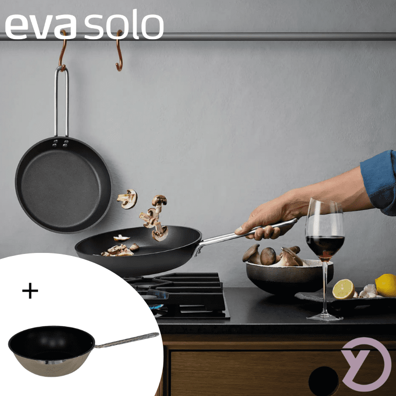 Eva Trio Professionel stegepander og Wok fra Fiskars