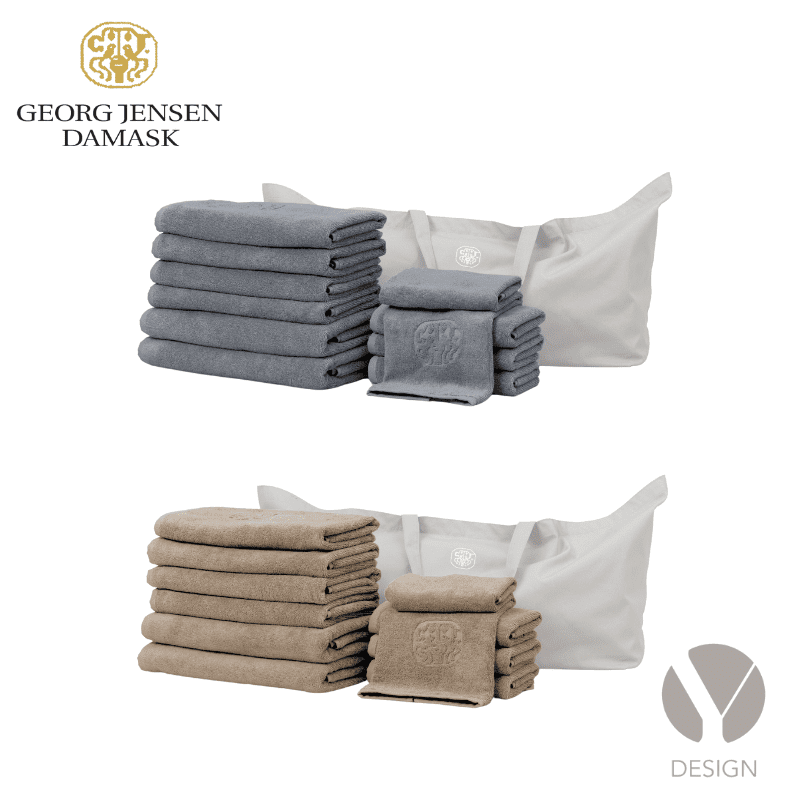 Håndklædepakke Georg Jensen Damask - XXL - Vælg mellem 2 farver