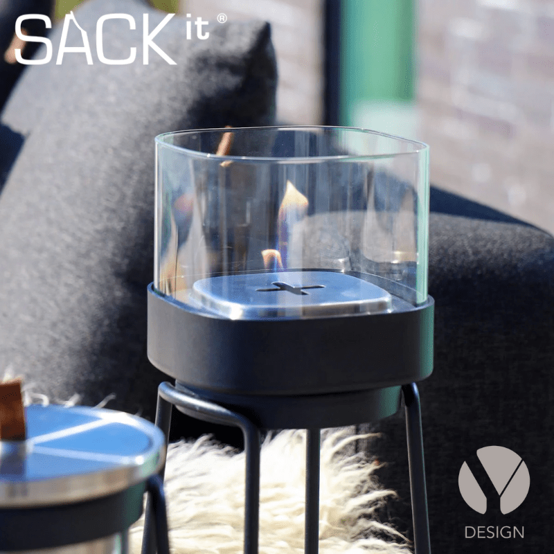 Patio accessory stander med Bio lamp fra Sackit