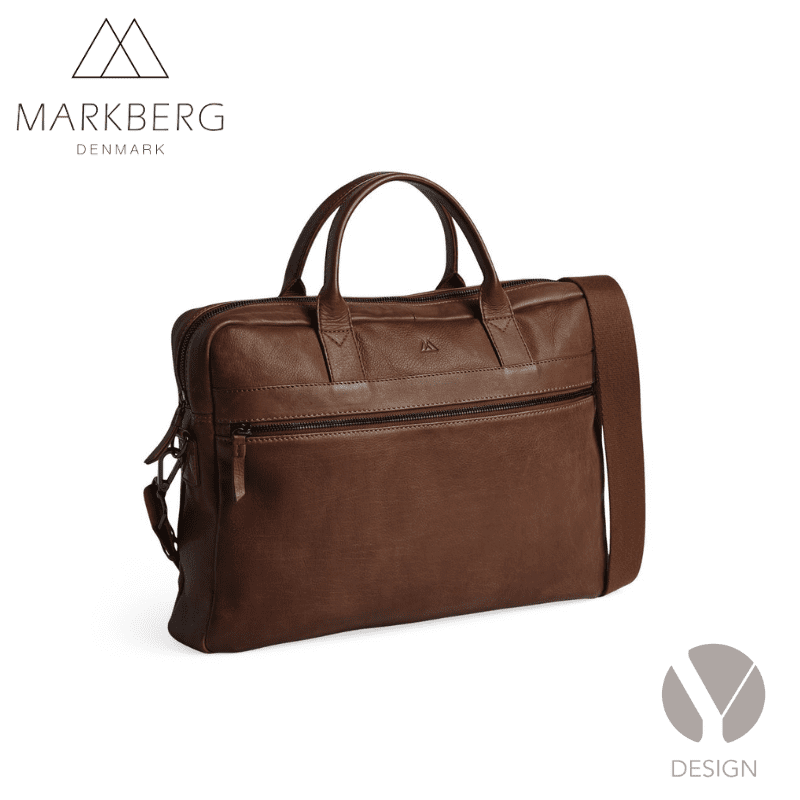 Vincent 14 laptop bag fra Markberg - vælg mellem sort eller brun