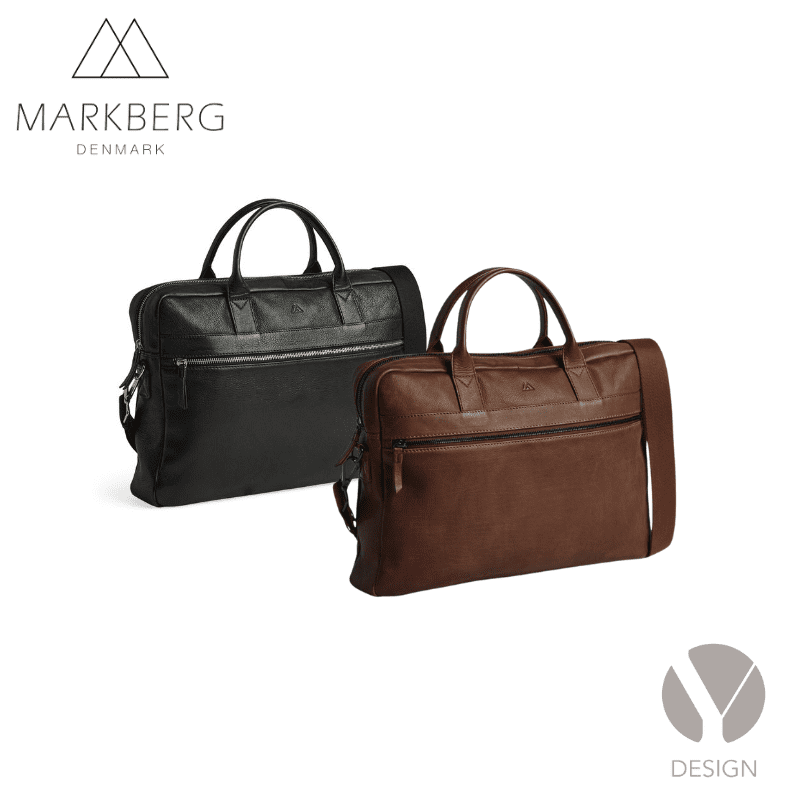Vincent 14 laptop bag fra Markberg - vælg mellem sort eller brun