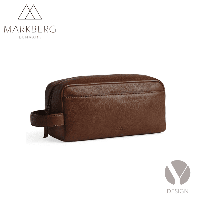 Theodore XL weekend bag + Dominic toiletry bag fra Markberg- vælg mellem sort eller brun