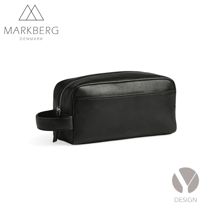 Theodore XL weekend bag + Dominic toiletry bag fra Markberg- vælg mellem sort eller brun