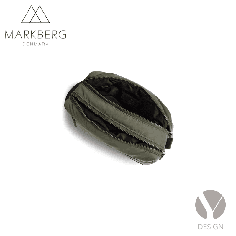 More weekend bag + Josephine toiletry bag fra Markberg  - vælg mellem Olive green eller Major Brown