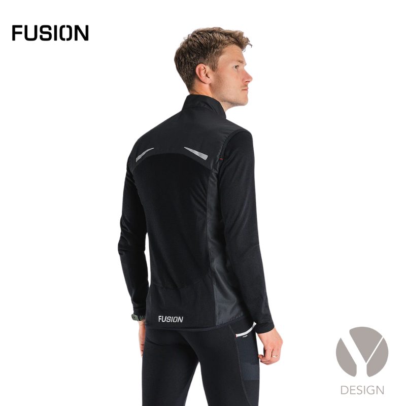 Sort Mens S1 Run Vest fra Fusion