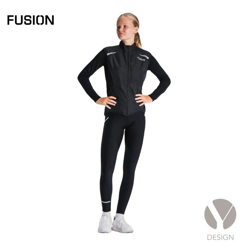 Sort Womens S1 Run Vest fra Fusion