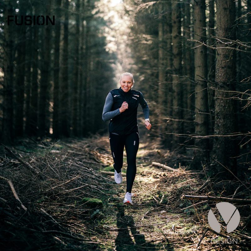 Sort Womens S1 Run Vest fra Fusion