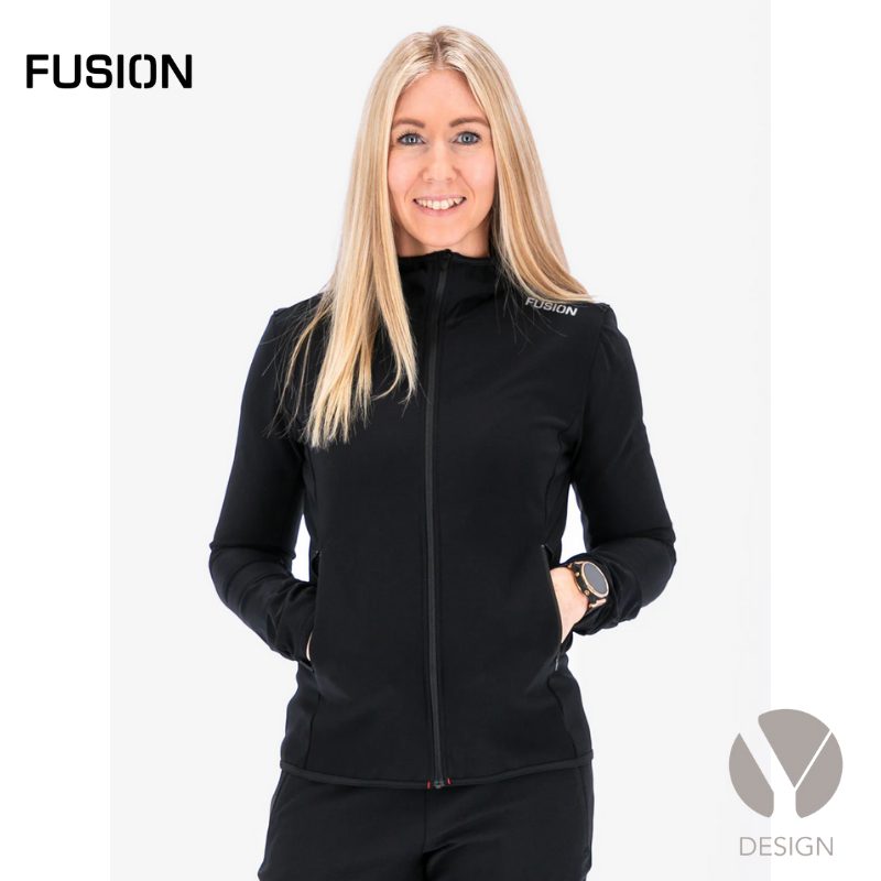 Womens Recharge Hoodie - sort el. mustard