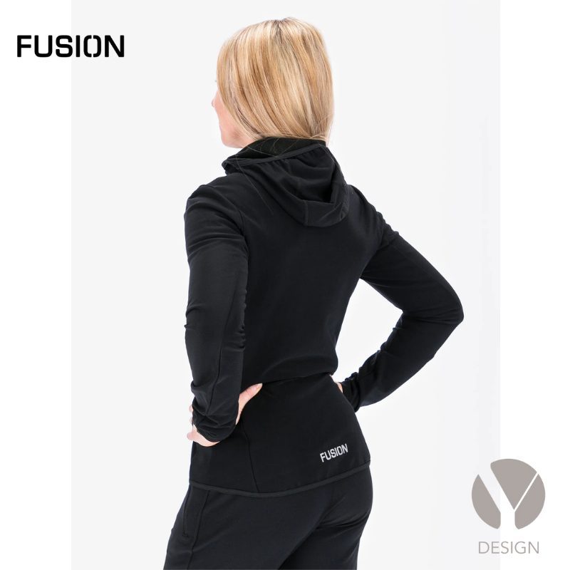 Womens Recharge Hoodie - sort el. mustard