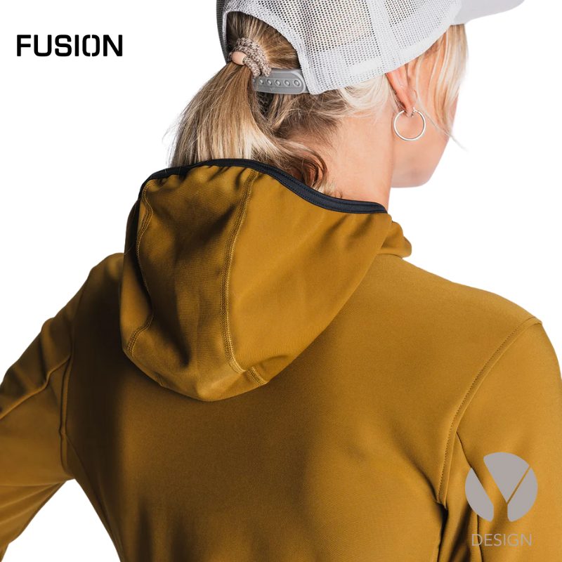 Womens Recharge Hoodie - sort el. mustard