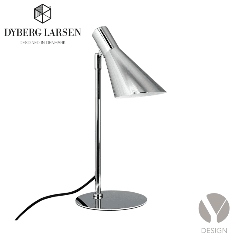 DL Mini Bordlampe fra Dyberg Larsen - vælg mellem Sort eller Krom