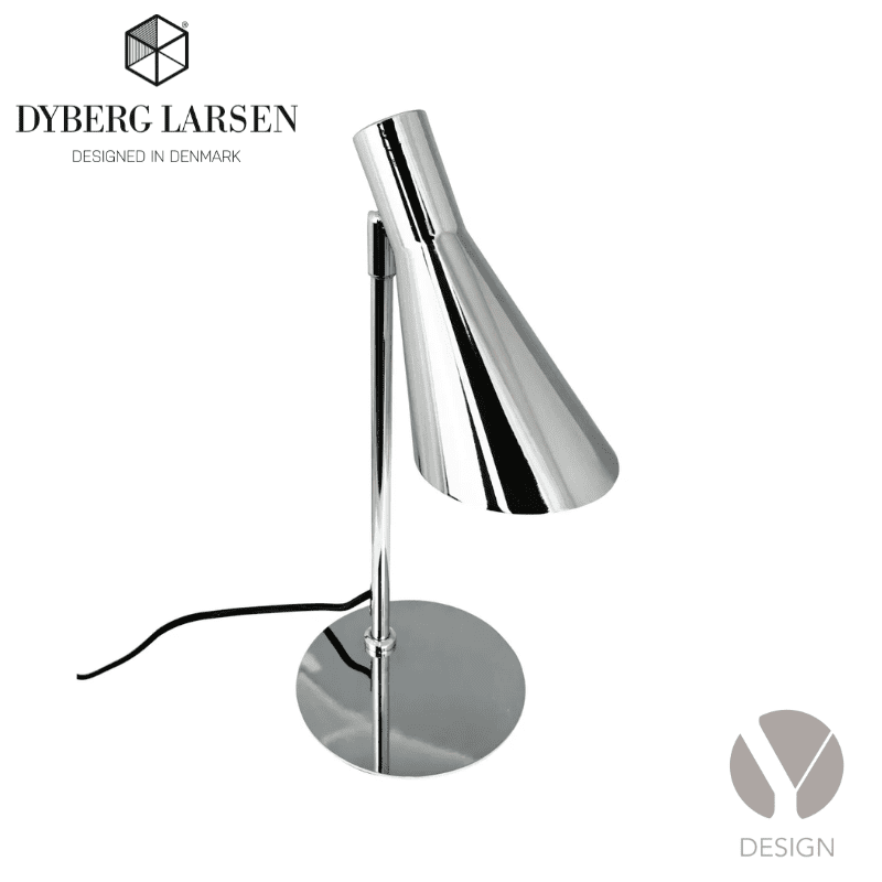 DL Mini Bordlampe fra Dyberg Larsen - vælg mellem Sort eller Krom