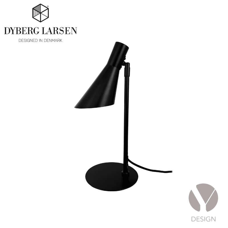 DL Mini Bordlampe fra Dyberg Larsen - vælg mellem Sort eller Krom