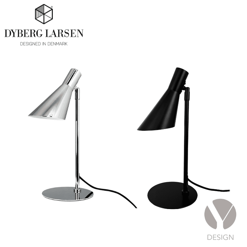 DL Mini Bordlampe fra Dyberg Larsen - vælg mellem Sort eller Krom