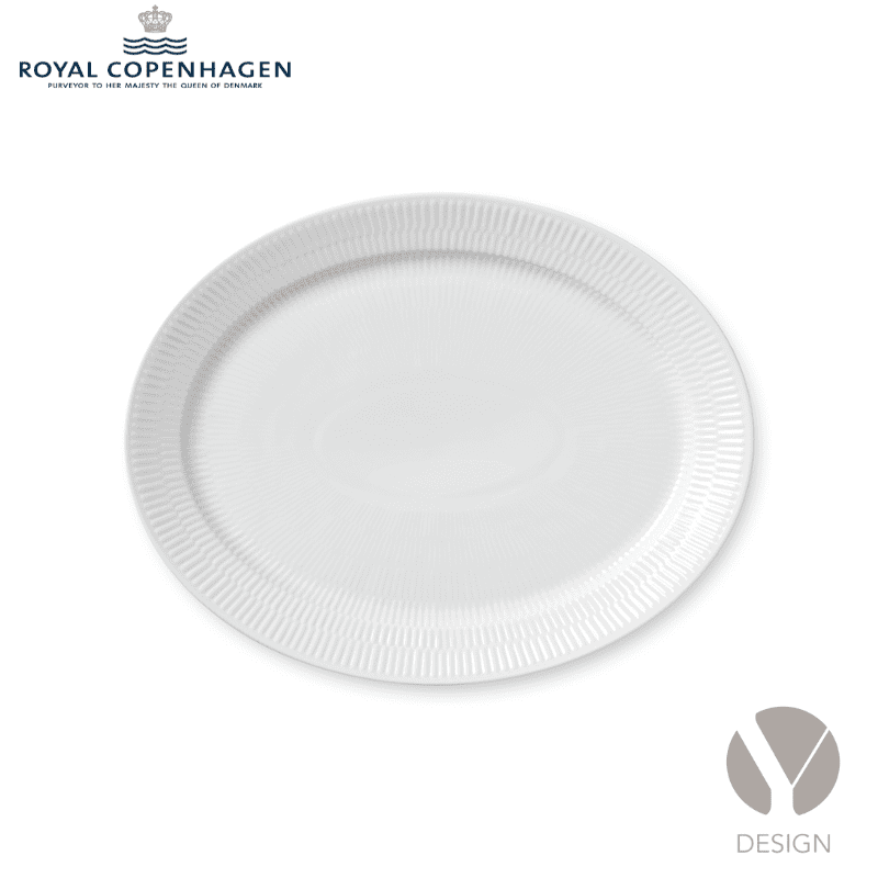 Hvid Riflet & Blå Mega Riflet fade fra Royal Copenhagen