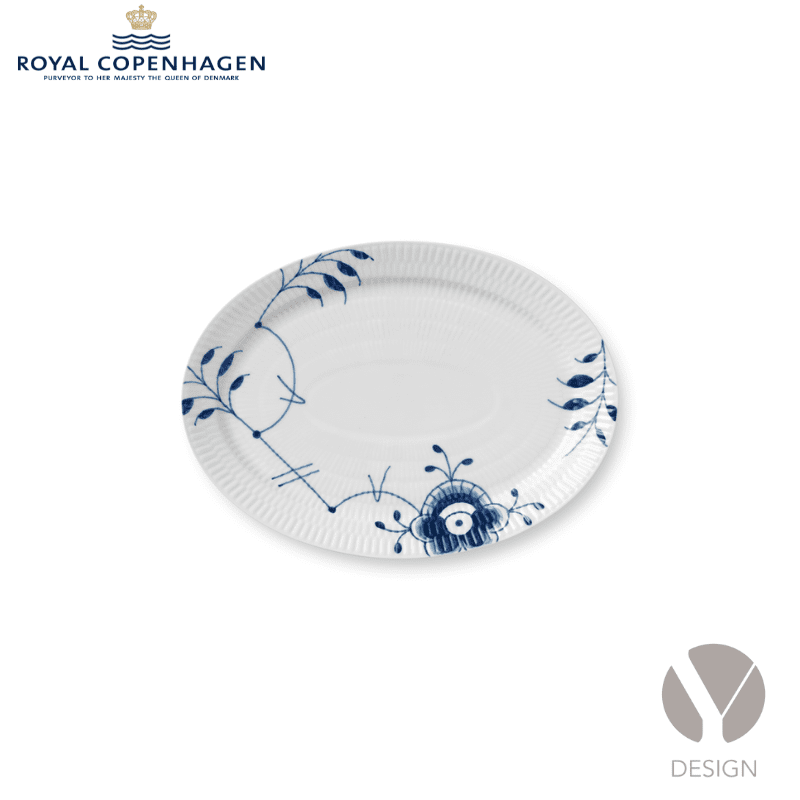 Hvid Riflet & Blå Mega Riflet fade fra Royal Copenhagen