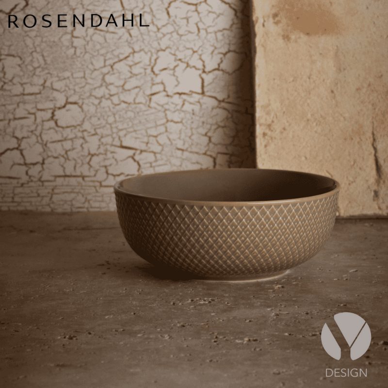 Lyngby Rhombe Earth skål 15,5 cm